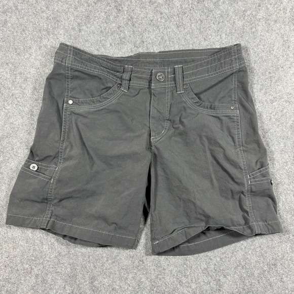 Kuhl Pants - KUHL Shorts Womens 6 Gray Splash Cargo Hiking Outdoor Utility Cotton Blend 7in